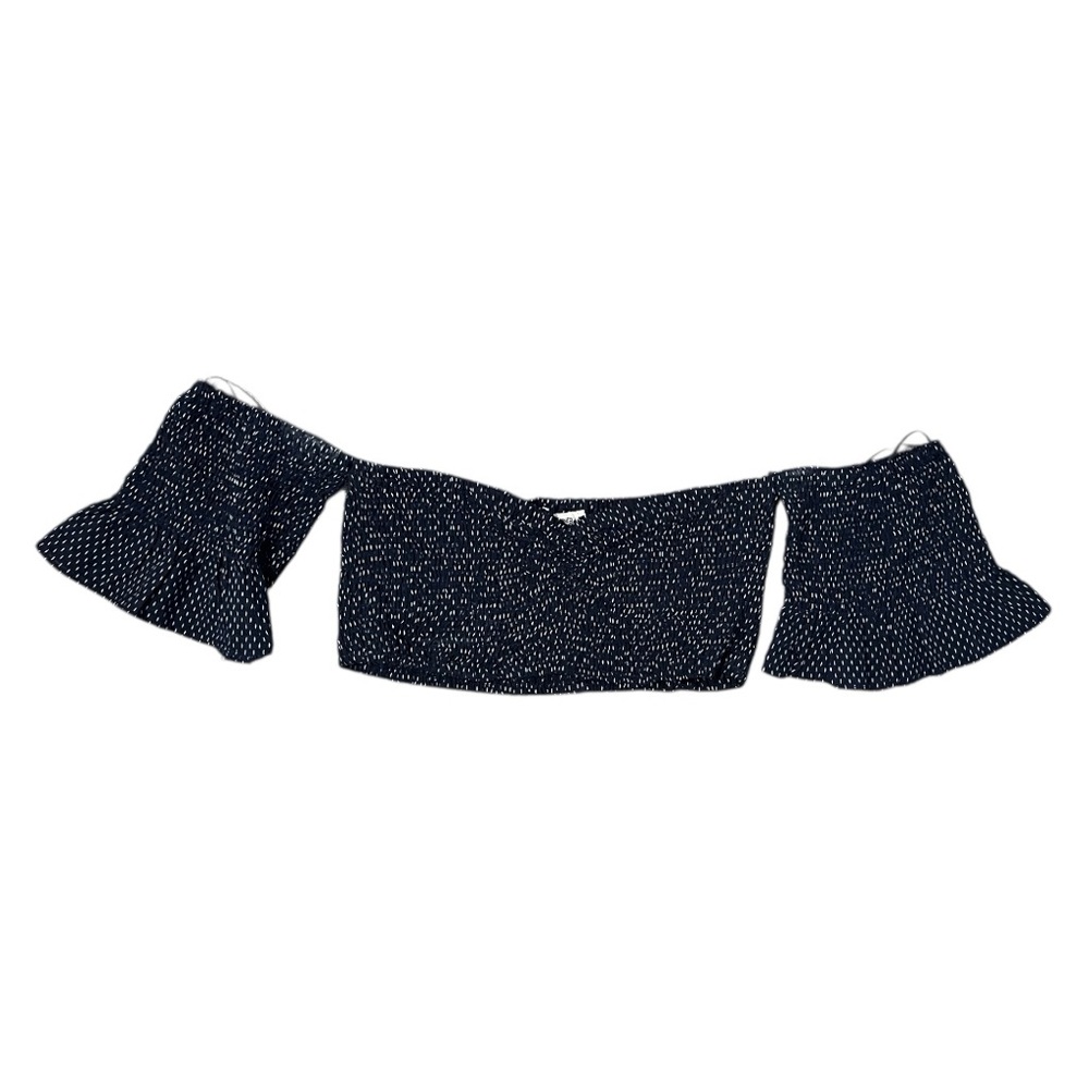 Navy and White Polka Dot Bandeau Top